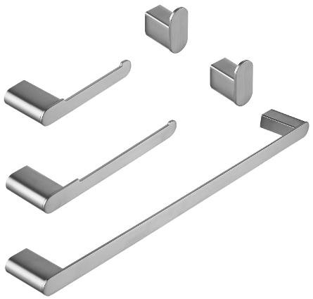 Orion Brushed Nickel 5 pieces Decorative Bathroom Hardware sets, Brushed Nickel