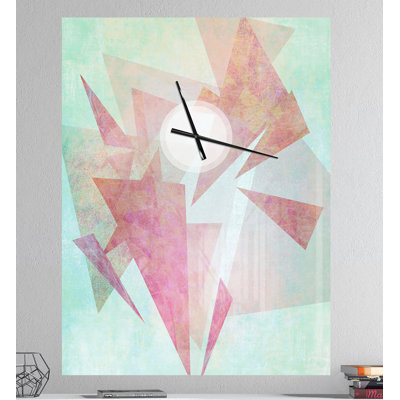 Horloge murale rétro vintage triangulaire