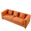 Tissu orange 81 places 3 places à assise profonde avec coussins, canapé modulaire en métal doré et pieds Streamline
