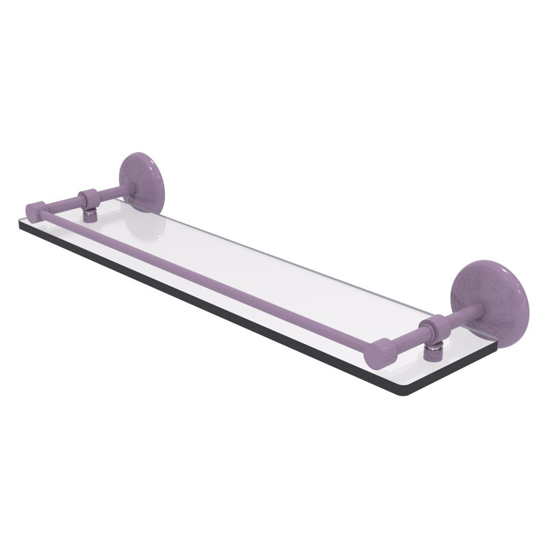 Tablette en verre trempé Yae Carlo, H 3 po x l 22 po x P 5 po, Lavande