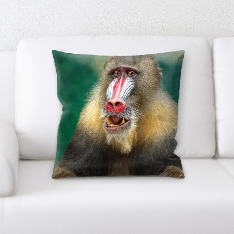 Animal Print Microsuede Throw Pillow