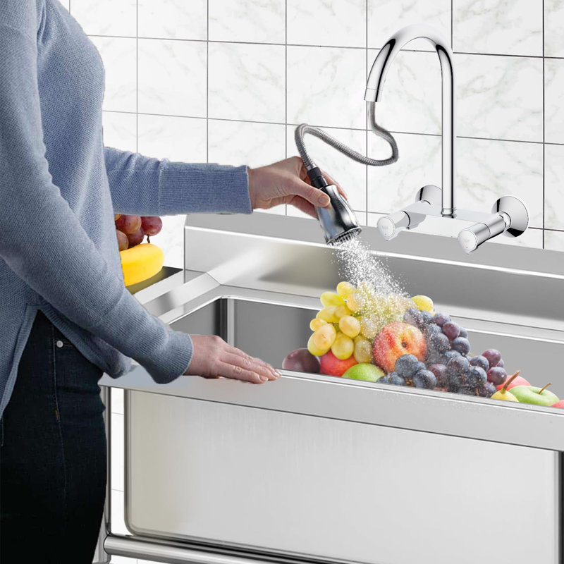 Évier commercial en acier inoxydable 1pc 201 - Lavabo utilitaire robuste, cuve de lavage surdimensionnée, baignoire de qualité industrielle, unité de nettoyage professionnelle
