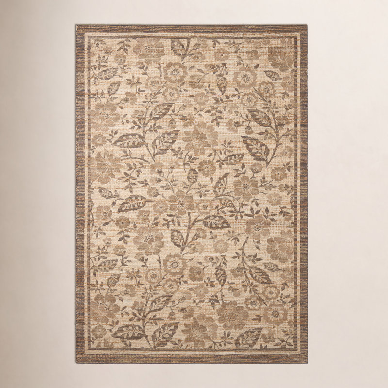Tapis écorce / moka Chris Loves Julia x Loloi Rue, Rectangle 3 pi 6 po x 5 pi 6 po