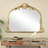 Audranna Gold Metal Scroll Tall Ornate Arched Baroque Room Floor Mirror, 28" x 1" x 48"-1630475934-1635877839