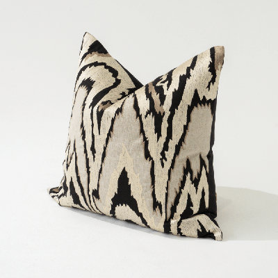Ikat Black Lounge Cushion 55 X 55Cm