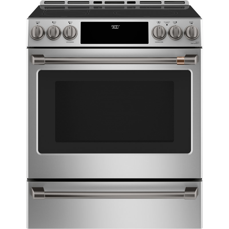 Front Control Induction Range Handle Kit, Brushed Black