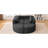 Boneless Modular 114.9" With Curved - End Design, 24.4 Inch Seating Depth, And Soft Boucle Upholstery For Living Room, 6 Seats, Black Combined Deep Seating, & Breathable-2105354084