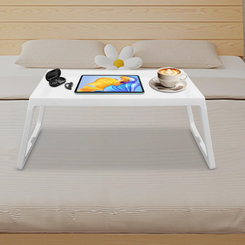 Paquet de 8 plateaux de bureau avec rangement et table d'activités multifonctionnelle (blanc)