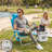  5-Position Reclining Aluminum Beach Chair, Portable Foldable Backpack Lounge Chair with Pillow, Cup Holder and Side Pocket, Lagoon-1479497958