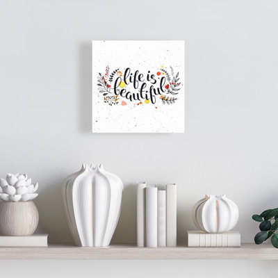 «Life is Beautiful», toile pour chambre noire | Art mural Home Decor