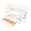 Lit superposé simple avec rangement facile d'entretien - Tiroir de chambre de couleur blanche et spacieux-1693352433