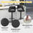 Bar Stools Set of 2, Adjustable Height (25"-33"), Modern Upholstered Swivel, Hollow Backrest, Metal Base, Black-380294814