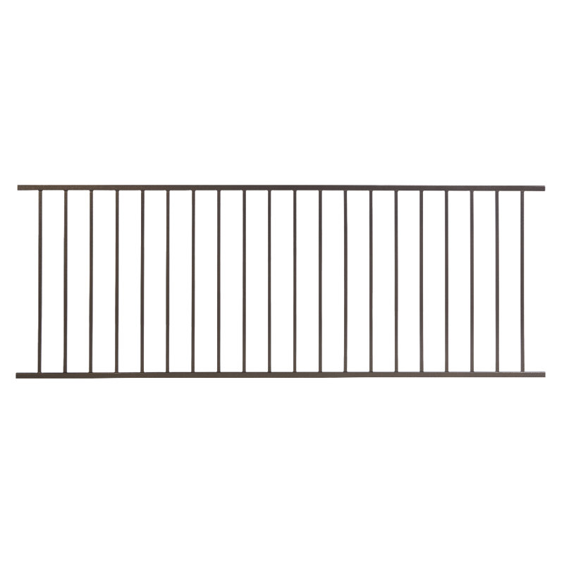Fe26 2 in. x 45.5 in. Steel Railin.g End Post with Brackets