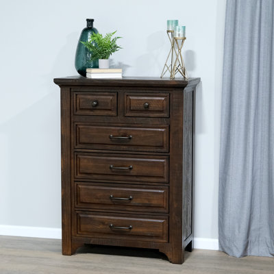 Commode brune à 6 tiroirs