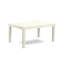 Ensemble de table et chaises de cuisine 7 pièces composé d'une table rectangulaire en bois avec feuille papillon et 6 chaises de salle à manger en tissu de lin, blanc lin-461785790-461785729