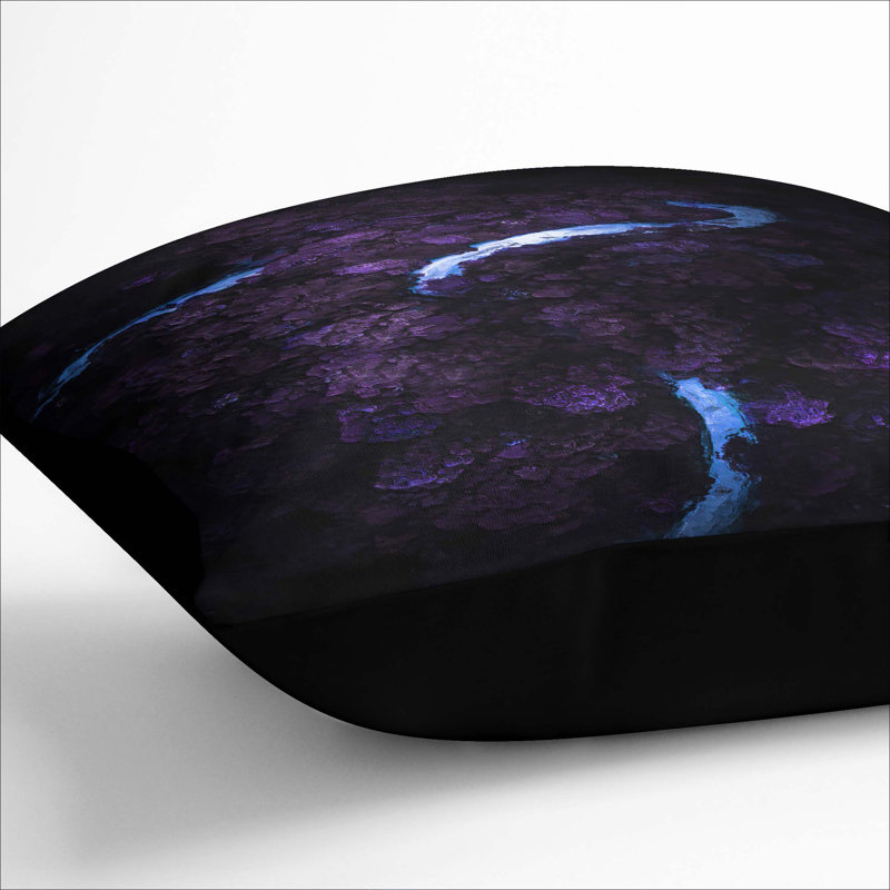 Square Cushion, Black, 55cm H x 55cm W x 20cm D