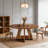 Wooden Round Dining Table Farmhouse Kitchen Dinner Table for 4-472335876-472335875