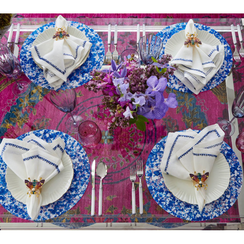 Splash Placemat, White/Blue
