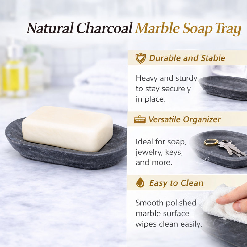 Joyner Marble Bathroom Tray