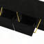 Table basse rectangulaire rectangulaire à 4 tiroirs et base dorée - noir, 47,2 po