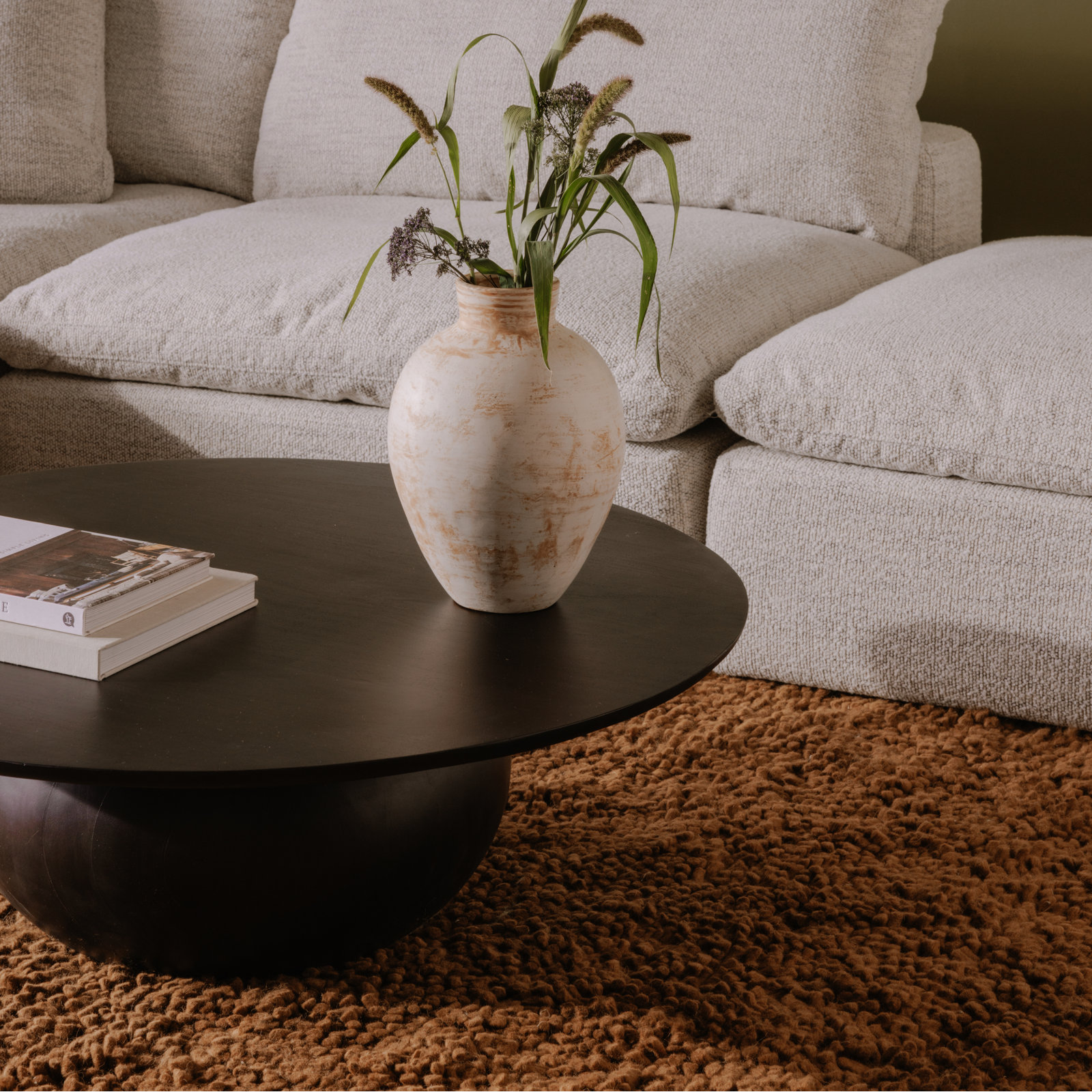 Rolf Coffee Table, 14" H x 35" L x 35" W, Black