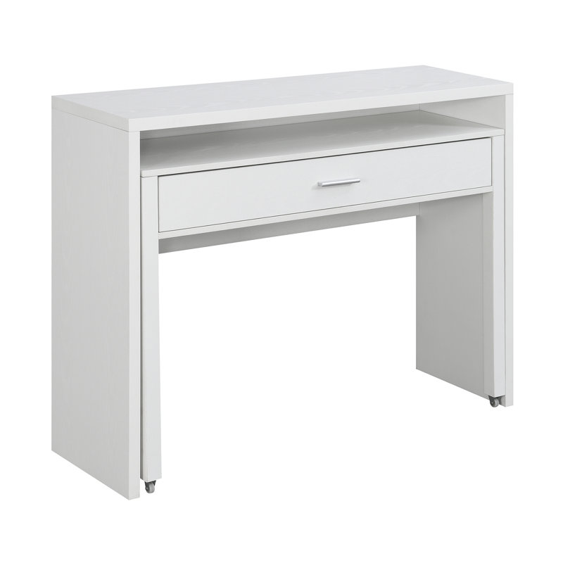 Bureau d'écriture avec tiroir Binca, Blanc