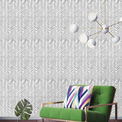 Hiers Sticks Peel and Stick Wallpaper Roll