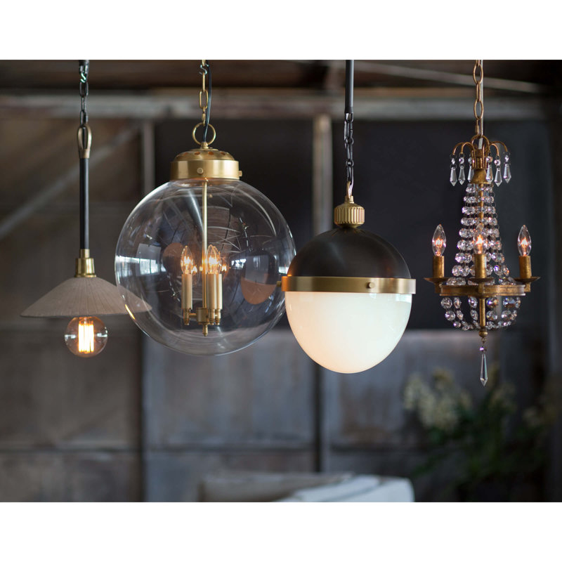 Globe Pendant, Natural Brass