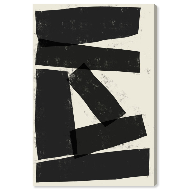 Black And White 2 1 Canvas Abstract Print by Oliver Gal, Black Frame, 10 x 15, 15"H x 10"W, Canvas Unframed