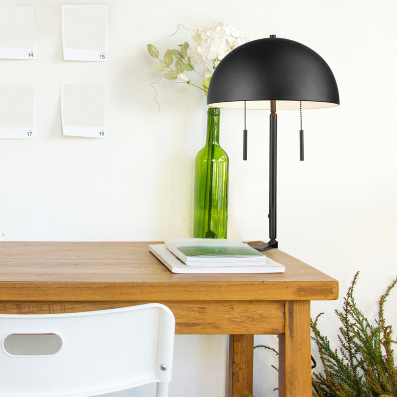 Lampe de bureau noire 18 po Luna