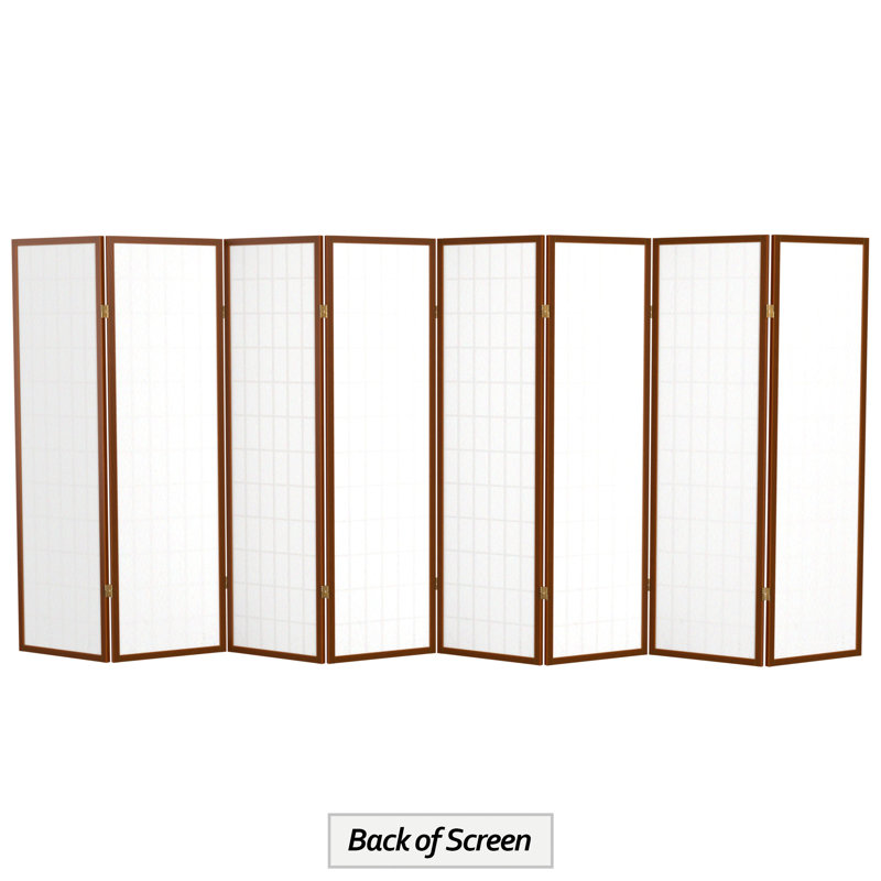 Paravent haut pliable 58,75 "Alex, Noyer, 8 panneaux