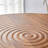 31.5'' Round Dining Table with Suction Molding Annular Texture