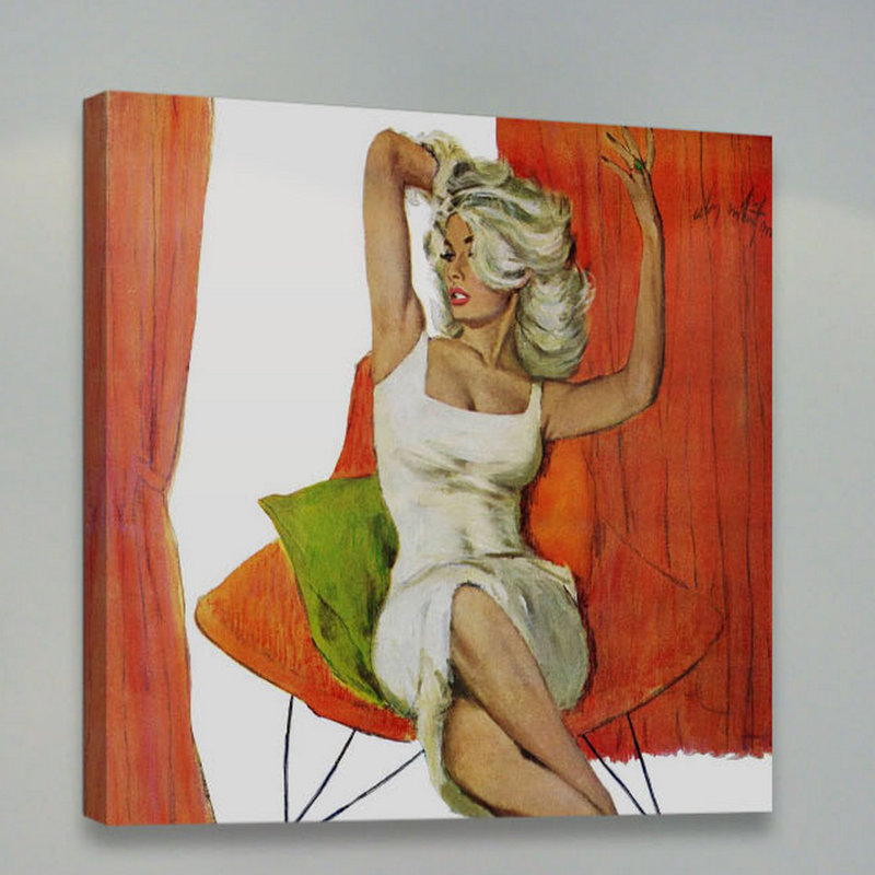 «Mother is a Movie Queen» par Coby Whitmore - impression sur toile tendue, H 18 po x l 18 po x 1,5 po