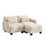 Canapé ergonomique ergonomique en chenille avec 1 repose-pieds et coussin de taille délicate pour le salon, la chambre à coucher-1335441714