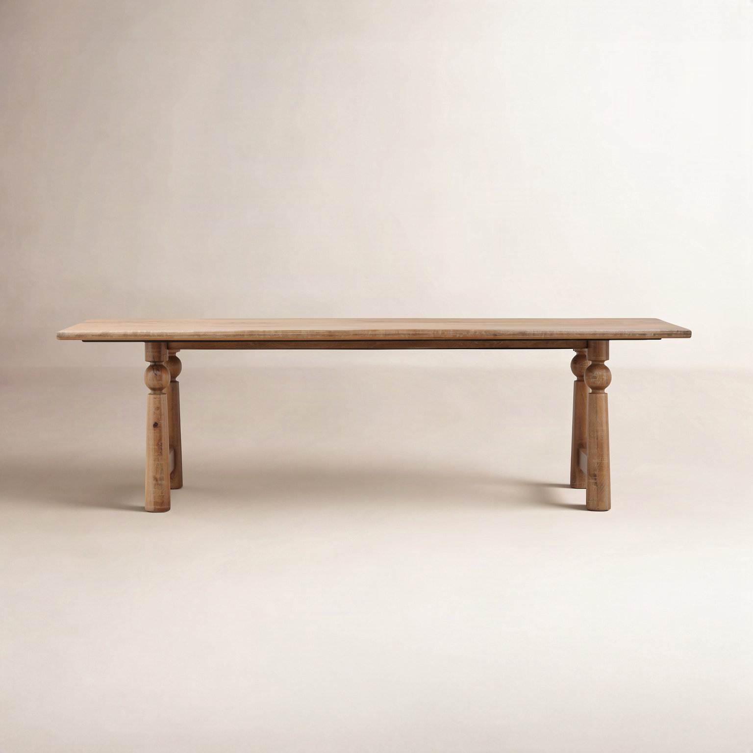 Lyra 90" Mango Dining Table, Light Natural