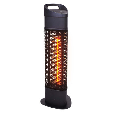 Chauffe-terrasse halogène portatif 1000 W, protection contre le basculement