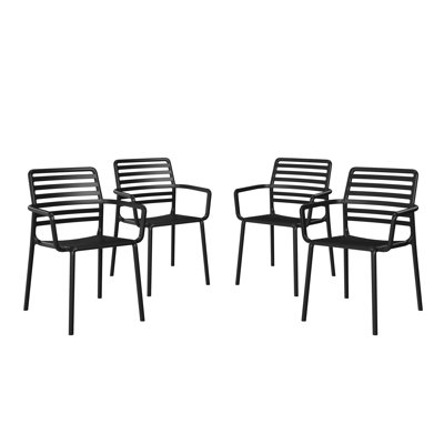 Outdoor Stacking Dining Armchair (Set Of 4) by Orren Ellis