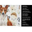 Serviette de cuisine rouge et blanche Basenji-1234934572