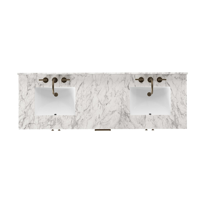 Anthem Double Vanity-Carrara Marble, Brown