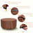 Brown Heavy Duty Round Patio Table Cover with Vents, Buckles & Handles