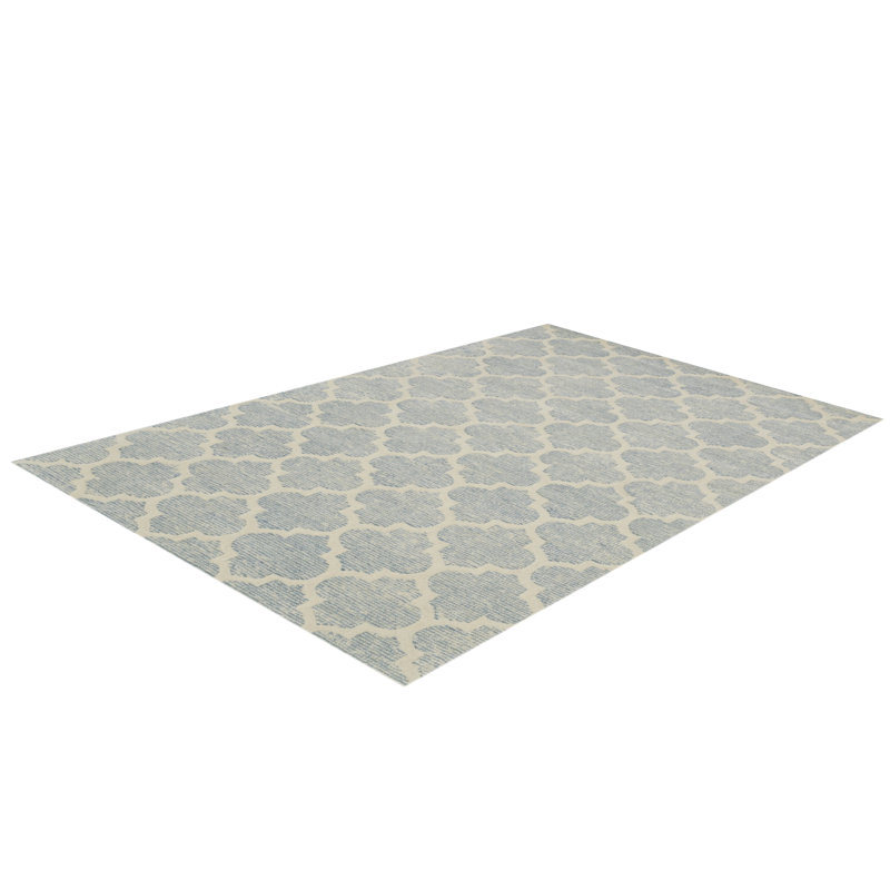 Geometric Wool Hand Woven Area Rug, Rectangle 152 x 244cm