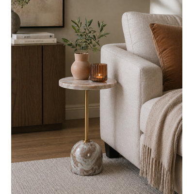 Table basse en marbre taupe Poise