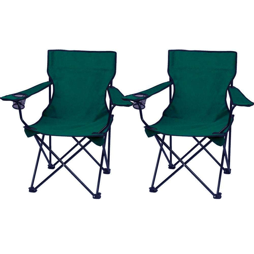 Draper Set Of 2 Folding Canvas Camping Chair Portable Fishing