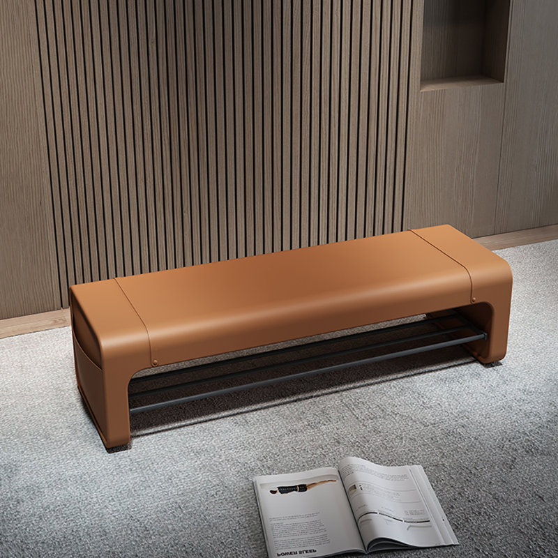 Banc à chaussures 39,4 po, Orange