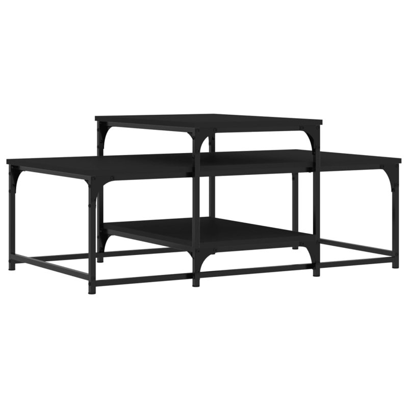 Austintown Frame Coffee Table with Storage, Black