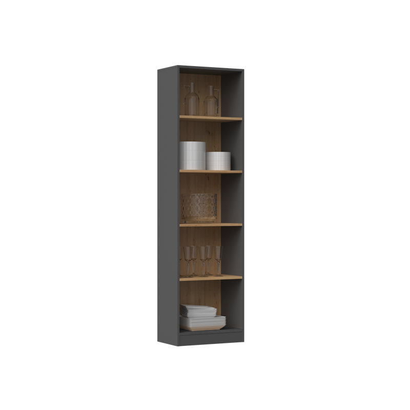Paridhi Solid Wood Standard Bookcase - Tall Freestanding Book Shelf for Living Room, Study and Bedroom, Wooden Shelving Unit Book Case