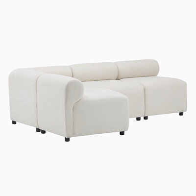 83 In.4-Piece L Shaped Modular Free Combination Sectional Sofa Couch For Living Rooms