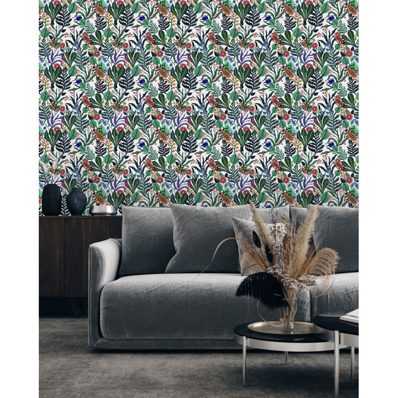Floral Tile, 18.75" L x 25" W, Paper