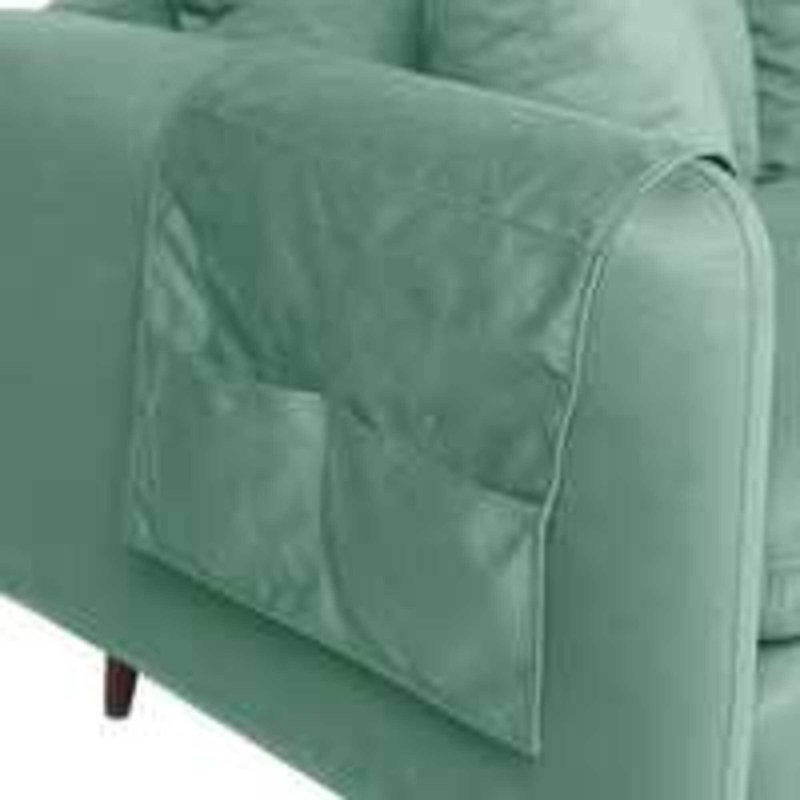 Canapé modulaire faisant face à la droite de 84,65 po de largeur, Vert mer