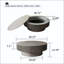 Table basse ronde avec rangement caché